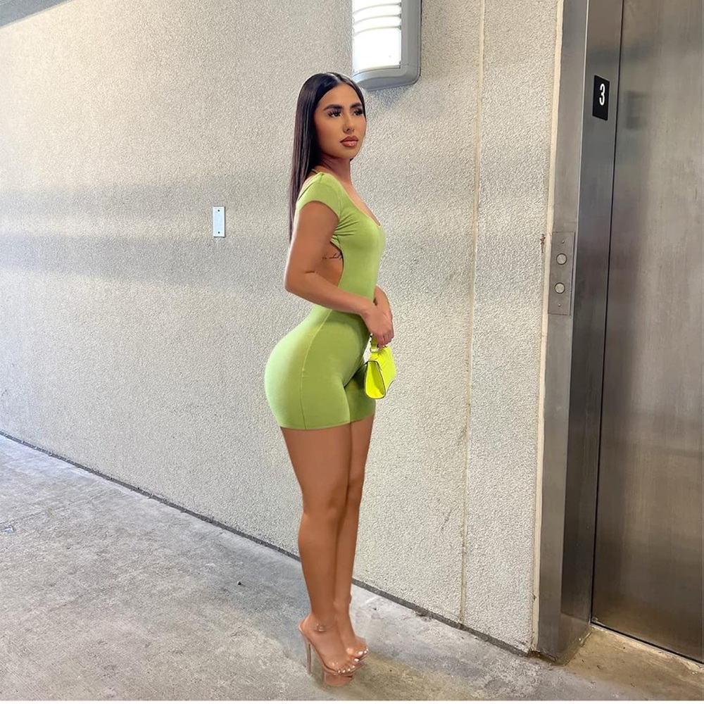Fashion Nova Lime Green Jumpsuit